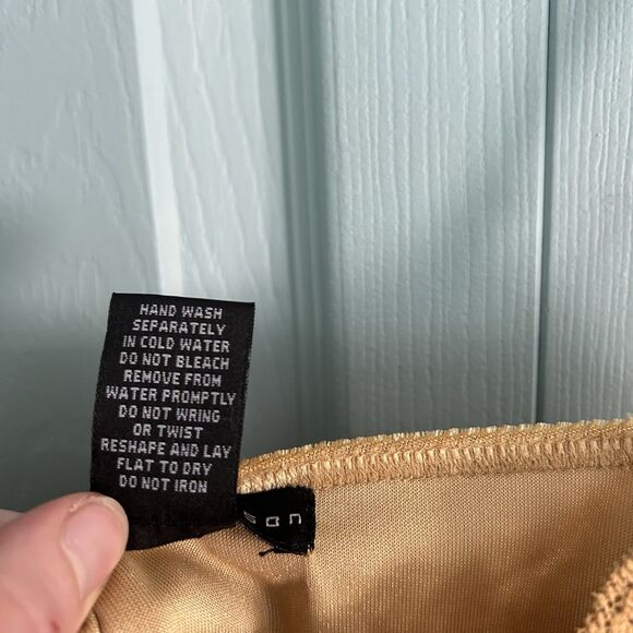 Maurice Sasson Y2K Gold Velvet Lace Tank Top Large Fairycore Whimsigoth V-Neck - Picture 4 of 8